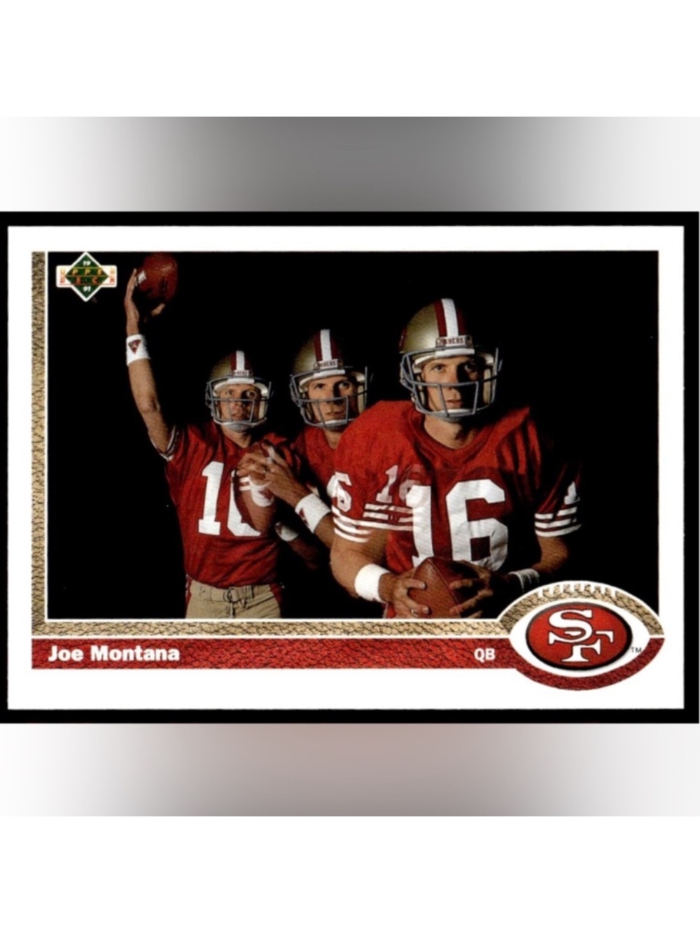Joe Montana 1991 Upper Deck San Francisco 49ers NFL Football Card